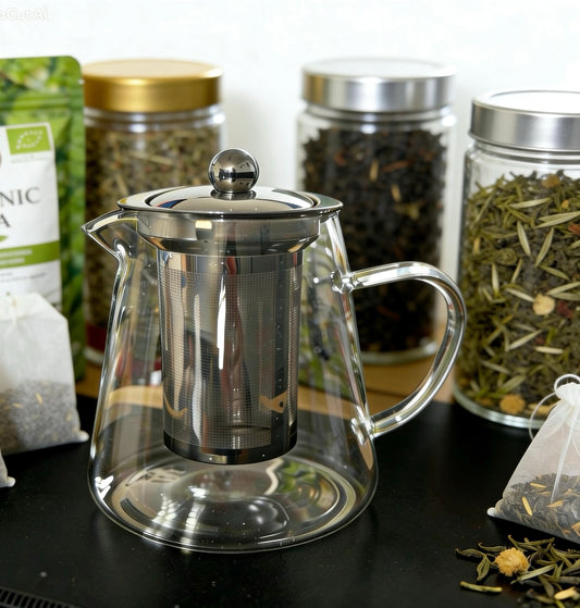 Elegant Glass Teapot for Tea with infuser